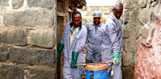 A local youth group has been trained on how to safely remove the human waste that will become biofuel for cooking and heating.