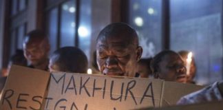 Families hold a vigil for Life Esidimeni patients. They may have warmed to Gauteng Premier David Makhura during the arbitration and meetings ahead of the proceedings
