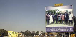 Loud and clear: A billboard in Lilongwe