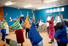 Lifting a load: Aerobics is helping sometimes suspicious elderly people in Diepsloot to deal with mental illness in their families and community.