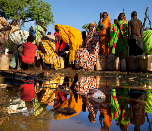 Water shortages in South Sudan force residents to rely on water vendors.
