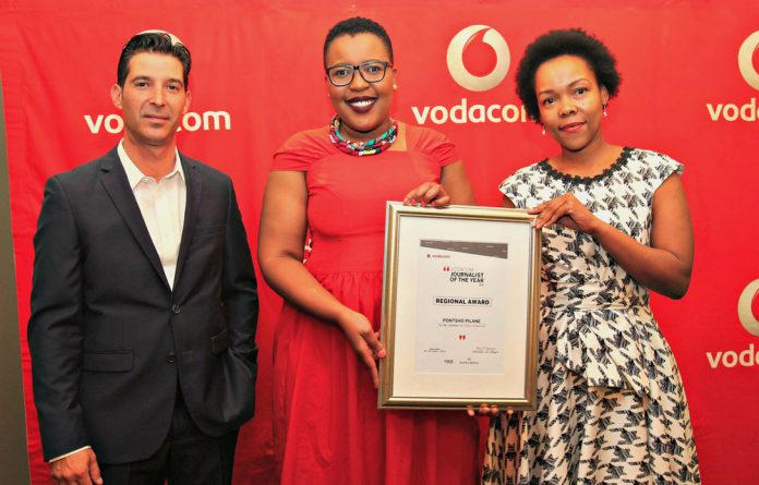Bhekisisa health reporter Pontsho Pilane was also named Vodacom Young Journalist of the Year in 2016