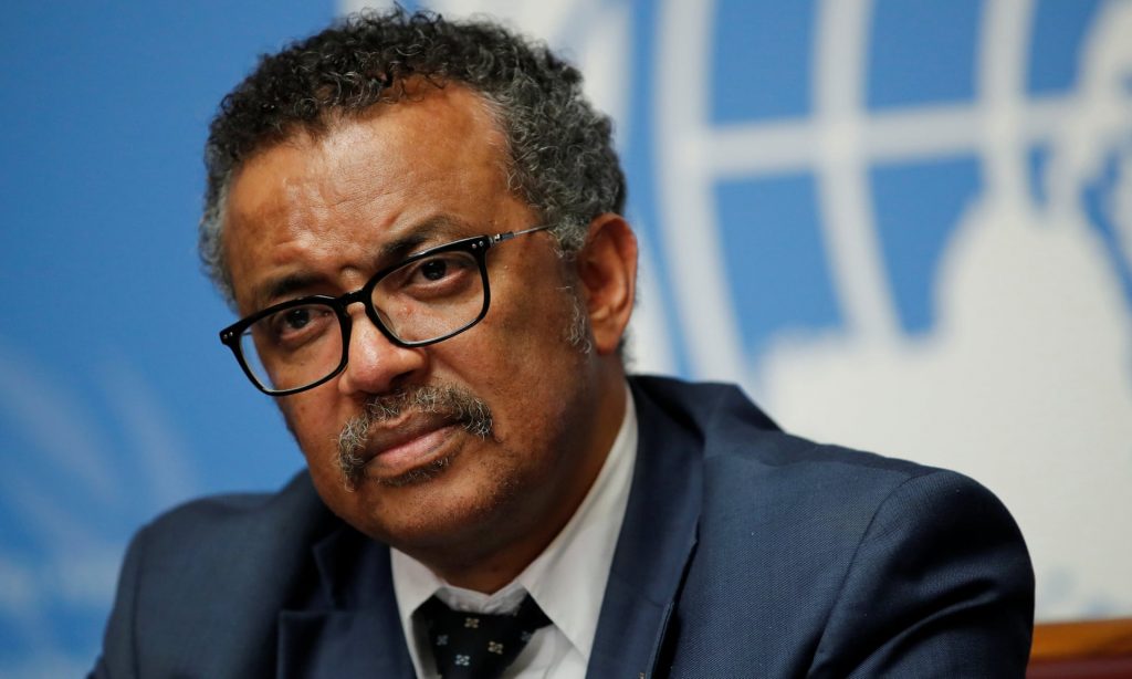 The director-general of the WHO, Dr Tedros Adhanom Ghebreyesus. (Denis Balibouse, Reuters)