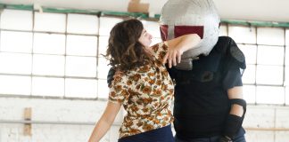 In El HaLev’s trauma-informed self-defense classes, women practice fighting against “padded assailants.” The training is “part of a comprehensive effort to prevent sexual assault and other acts of interpersonal violence and boundary violations,” according to El HaLev’s website. (Din Aharoni / El HaLev)